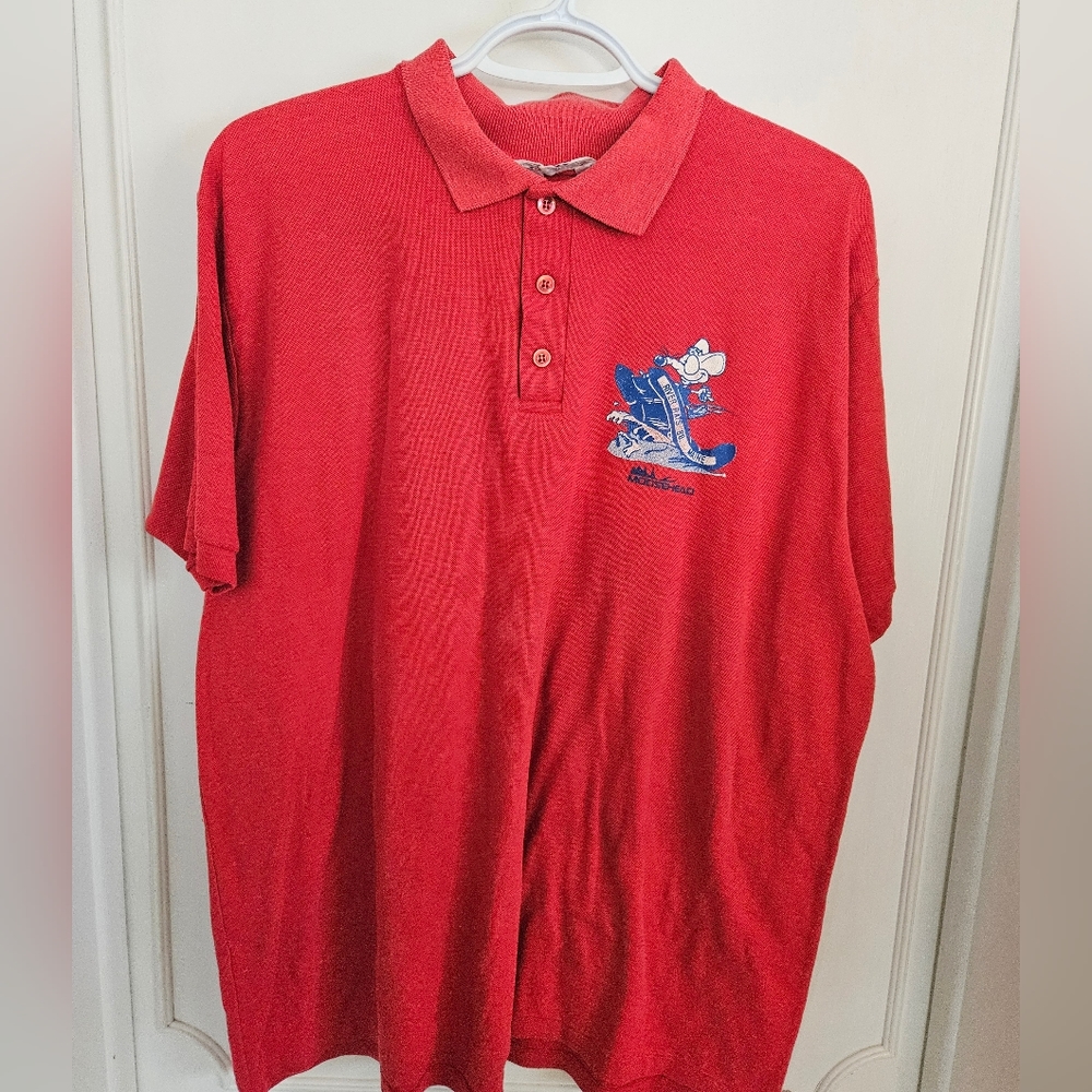 Vintage Primark 1980s Moosehead Beer River Rats Polo